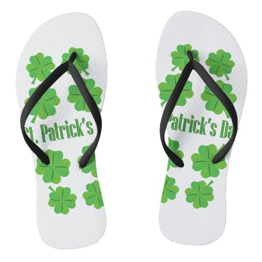 St. Patrick’s Day met klaver Teenslippers (Voetbed)