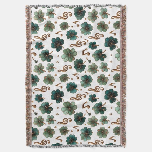 St. Patrick’s Day Musical Shamrock Deken (Voorkant Verticaal)