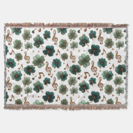 St. Patrick’s Day Musical Shamrock Deken