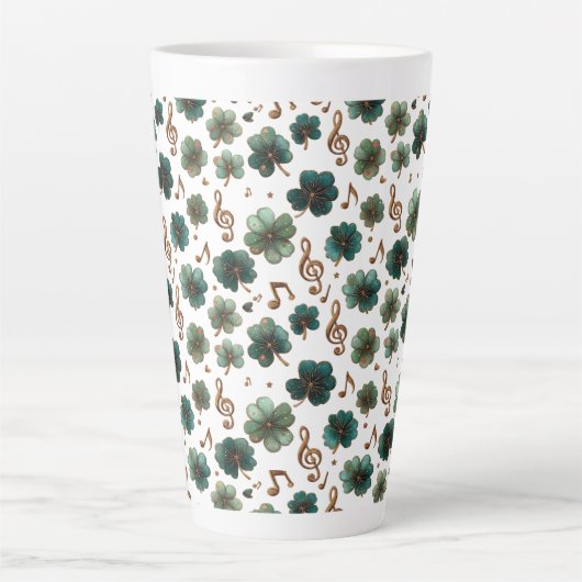 St. Patrick’s Day Musical Shamrock Latte Mok (Voorkant)