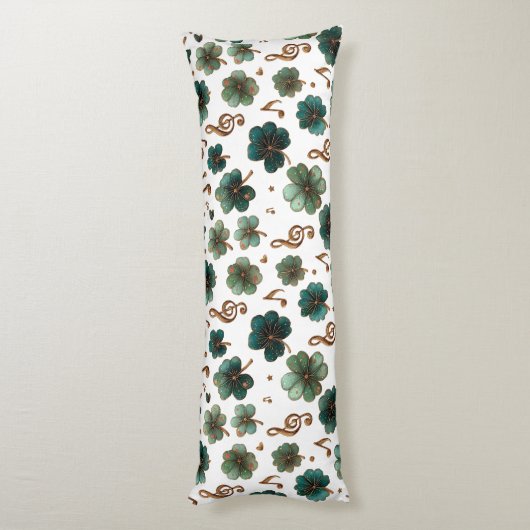 St. Patrick’s Day Musical Shamrock Lichaamskussen (Achterkant (Verticaal))