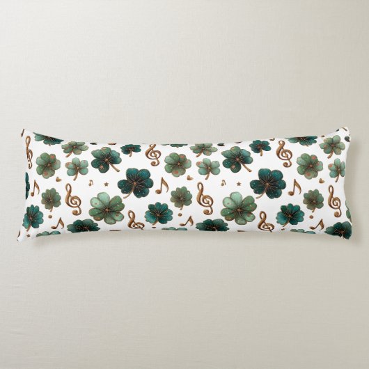 St. Patrick’s Day Musical Shamrock Lichaamskussen (Voorkant)