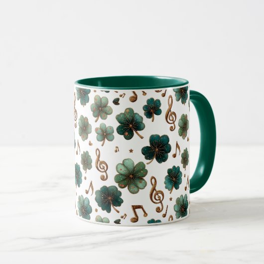 St. Patrick’s Day Musical Shamrock Mok (Voorkant rechts)