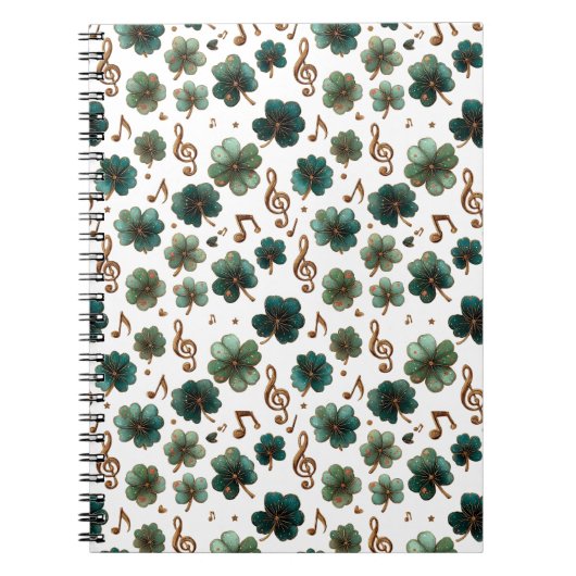 St. Patrick’s Day Musical Shamrock Notitieboek (Voorkant)