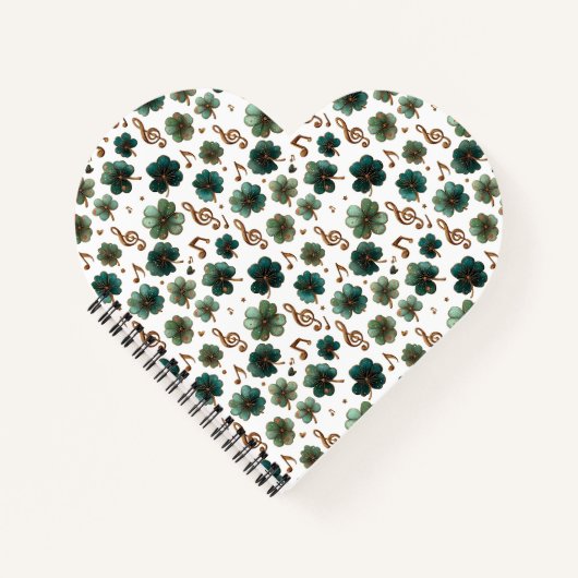 St. Patrick’s Day Musical Shamrock Notitieboek (Voorkant)