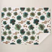 St. Patrick’s Day Musical Shamrock Sherpa Deken (Voorkant (horizontaal))