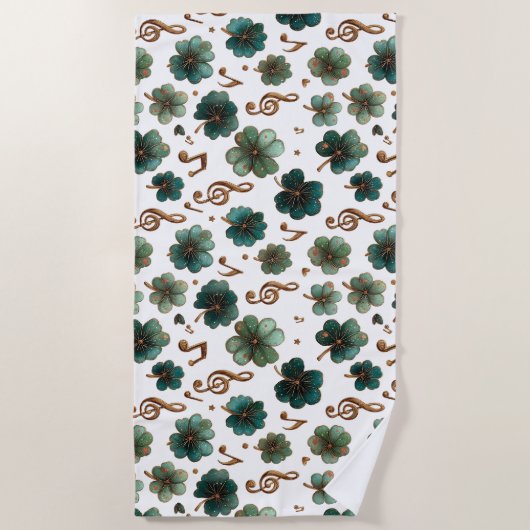 St. Patrick’s Day Musical Shamrock Strandlaken (Voorkant)