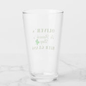 St Patrick`s day Naam Bier Glas (Achterkant)