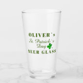 St Patrick`s day Naam Bier Glas (Voorkant)