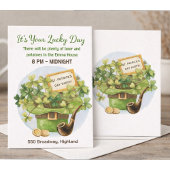 St. Patrick’s Day Party Invitation with Lucky Kaart