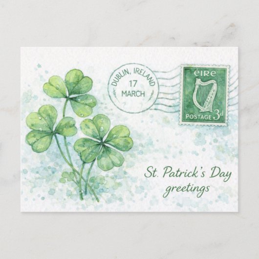 St. Patrick’s Day Postcard from Dublin Feestdagenkaart (Voorkant)