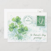 St. Patrick’s Day Postcard from Dublin Feestdagenkaart (Voorkant / Achterkant)
