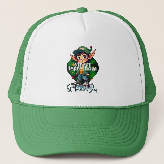 St Patrick’s Day Pot of Gold - boné Trucker Pet (Voorkant)