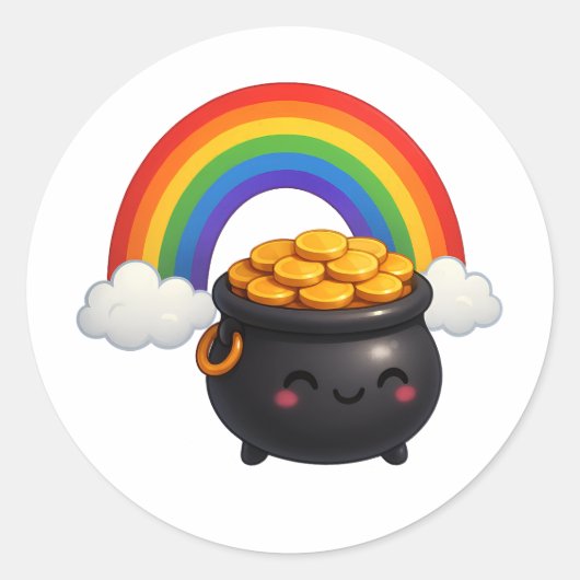 St Patrick’s Day Pot of Gold Sticker (Voorkant)