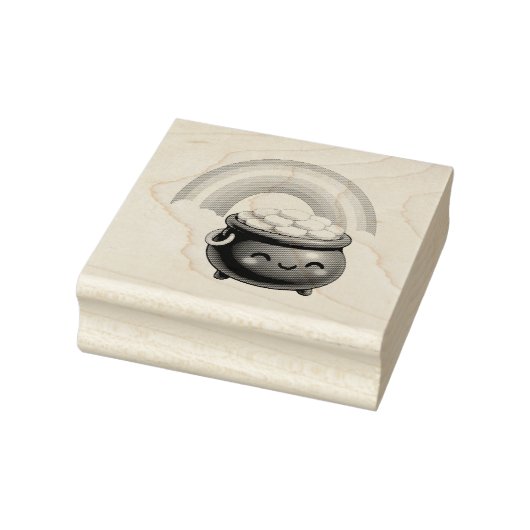 St Patrick’s Day Pot of Gold Wood Art Stamp Rubberstempel (Stempel)