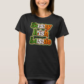 St Patrick S Day Sassy Ierse Lassie Vlag T-shirt (Voorkant)