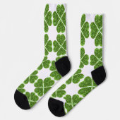 St. Patrick’s day schittert glittergroene shamrock Sokken (Links)