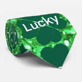 St. Patrick’s day schittert glittergroene shamrock Stropdas (Opgerold)