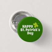 St. Patrick`s Day Shamrock Groen Ronde Button 3,2 Cm (Voorkant /achterkant)