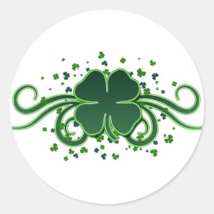 St. Patrick’s Day Shamrock Swirls Sticker