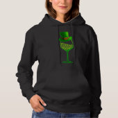 St Patrick S Day Shamrock Wijnglas Kostuum Mannen  Hoodie (Voorkant)