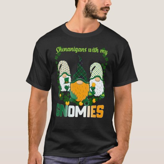 St Patrick S Day Shenanigans Gnomies Gnome Shamroc T-shirt (Voorkant)