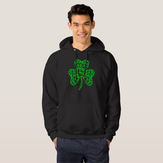 St Patrick S Day Shiba Inu Dogs Shamrock Apparel Hoodie (Voorkant volledig)