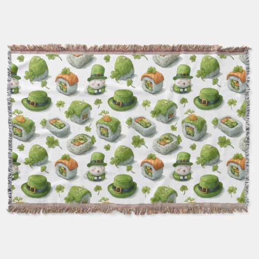 St. Patrick’s Day Sushi Rolls & Shamrock Deken (Voorkant)