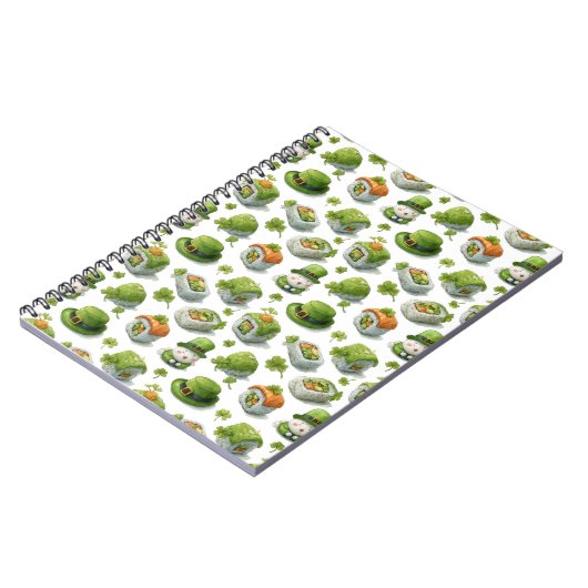 St. Patrick’s Day Sushi Rolls & Shamrock Notitieboek (Linkerzijde)