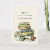 St. Patrick’s Day Teacher Greeting Card Kaart (Voorkant)