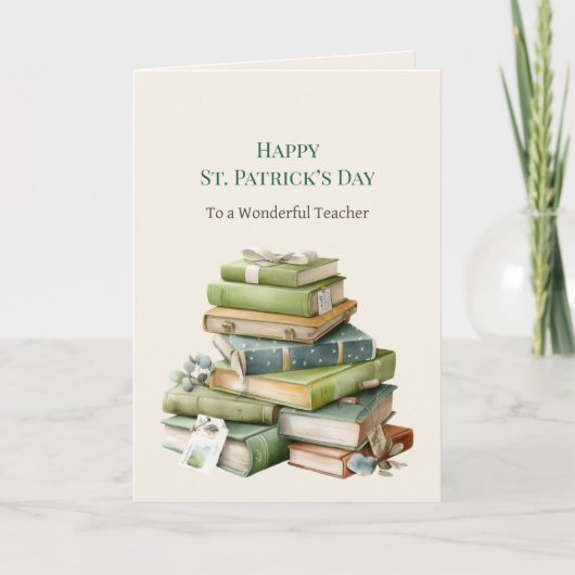 St. Patrick’s Day Teacher Greeting Card Kaart (Voorkant)