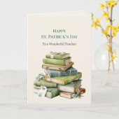 St. Patrick’s Day Teacher Greeting Card Kaart (Gele Bloem)