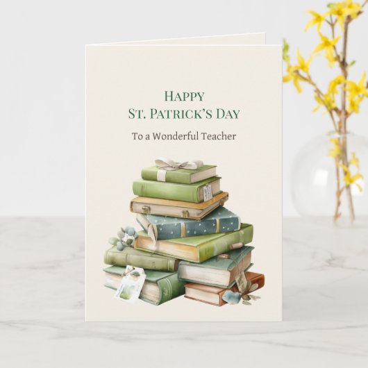 St. Patrick’s Day Teacher Greeting Card Kaart (Gele Bloem)