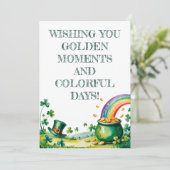 St. Patrick’s Day Watercolor Luck Kaart (Staand voorkant)