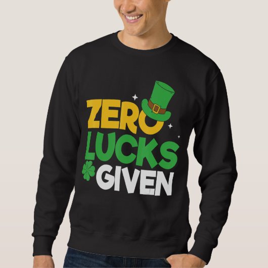St Patrick S Day Zero Lucks krijgt grappige St Pat Trui (Voorkant)