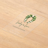 St Patrick’s Engagement Party Horseshoe Acryl Uitnodigingen (Laagn)