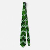 St. Patrick’s groene klaver zwart geruite shamrock Stropdas (Voorkant)