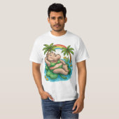 St. Patrick’s Tropical Pool Party for Hippo lovers T-shirt (Voorkant volledig)