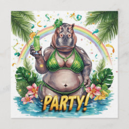 St. Patrick’s Tropical Pool Party Invitation Kaart