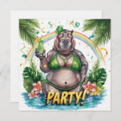 St. Patrick’s Tropical Pool Party Invitation Kaart (Voorkant / Achterkant)