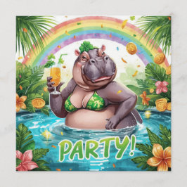 St. Patrick’s Tropical Pool Party Invitation Kaart