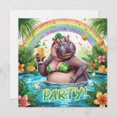 St. Patrick’s Tropical Pool Party Invitation Kaart (Voorkant / Achterkant)
