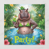 St. Patrick’s Tropical Pool Party Invitation  Kaart (Voorkant)