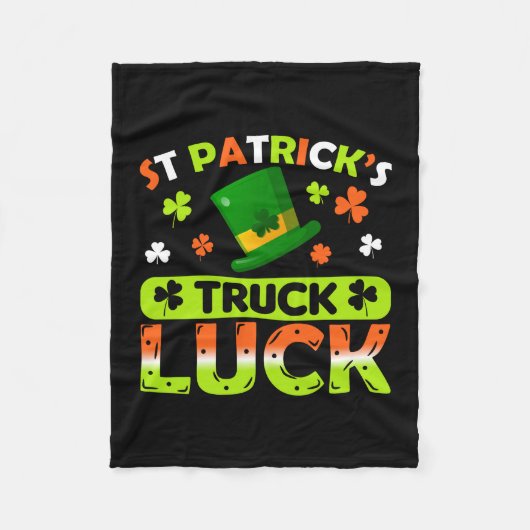 St Patrick S Truck Luck Fleece Deken (Voorkant)