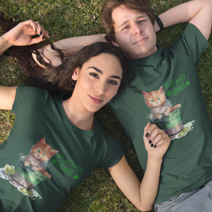 St Patrick Schattige Kitten Laten we ons klaarmake T-shirt