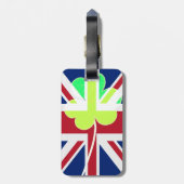 St. Patrick Shamrock Clover UK Flag Ierland Bagagelabel (Achterkant verticaal)
