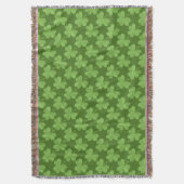 St. Patrick Shamrock Clovers Green Pattern Ierland Deken (Voorkant Verticaal)