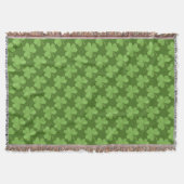 St. Patrick Shamrock Clovers Green Pattern Ierland Deken (Voorkant)
