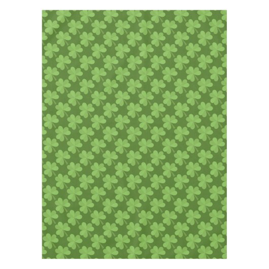 St. Patrick Shamrock Clovers Green Pattern Ierland Tafelkleed (Voorkant)