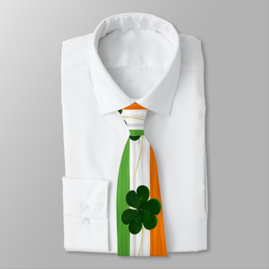 St. Patrick Shamrock Clovers Irish Flag Ierland Stropdas (Gebonden)